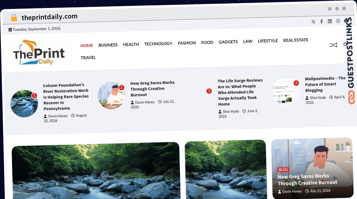 Publish Guest Post on theprintdaily.com