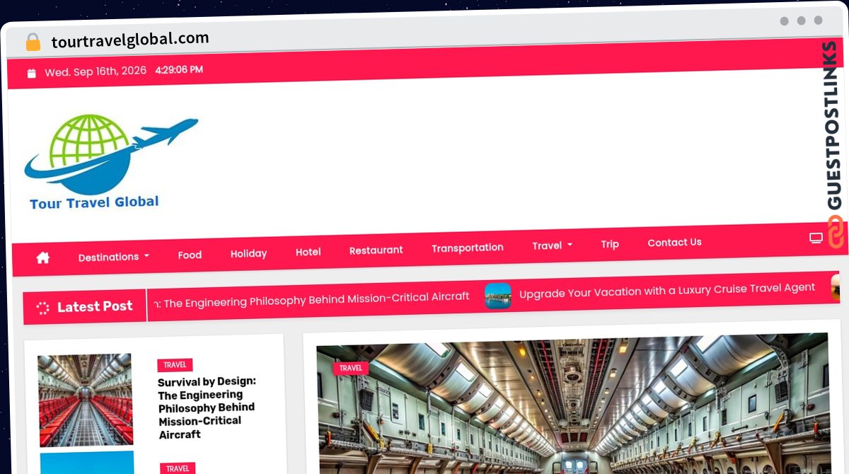 Publish Guest Post on tourtravelglobal.com