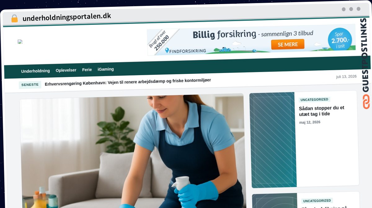 Publish Guest Post on underholdningsportalen.dk