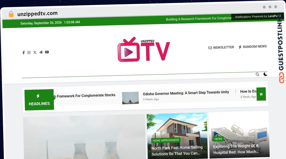 Publish Guest Post on unzippedtv.com