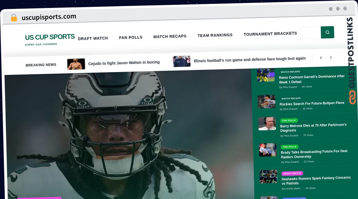 Publish Guest Post on uscupisports.com
