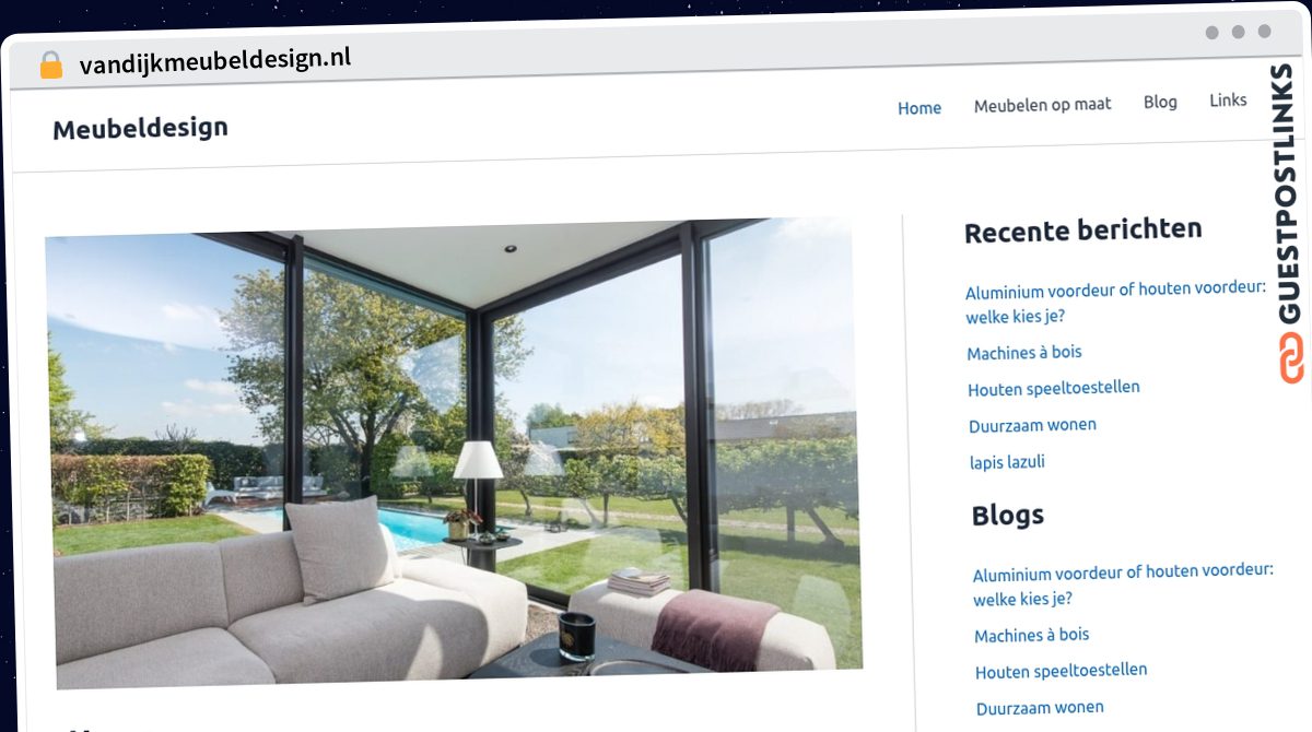 Publish Guest Post on vandijkmeubeldesign.nl