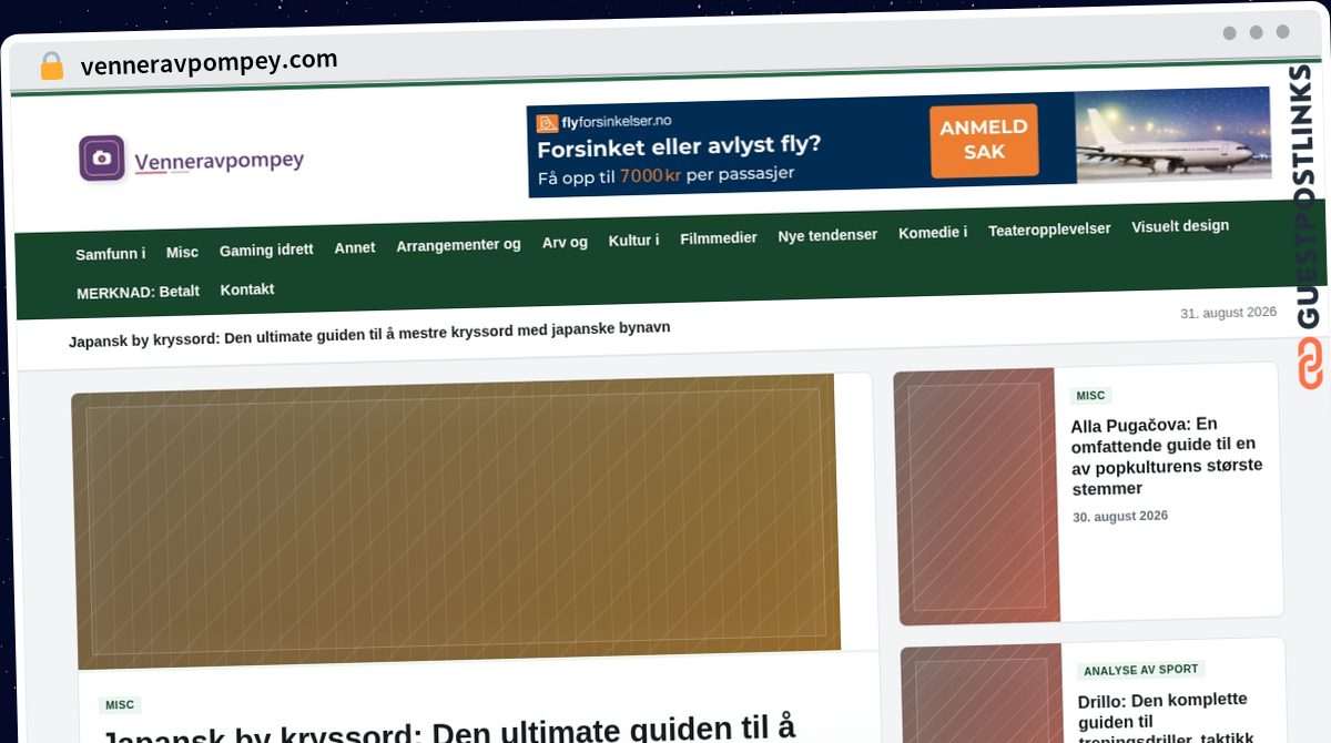 Publish Guest Post on venneravpompey.com