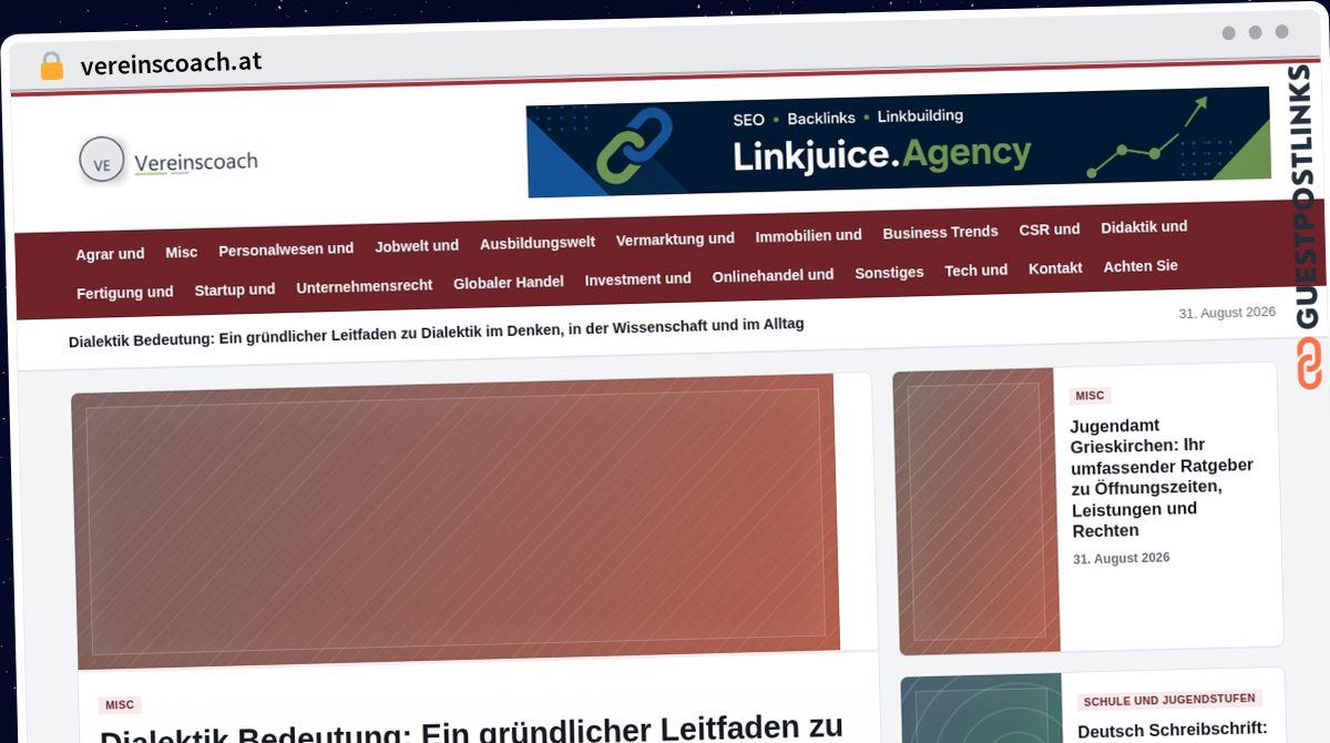 Publish Guest Post on vereinscoach.at