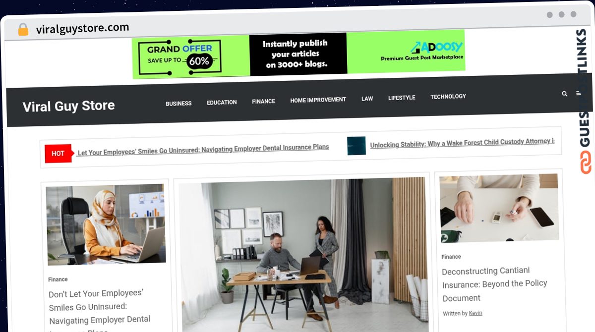 Publish Guest Post on viralguystore.com