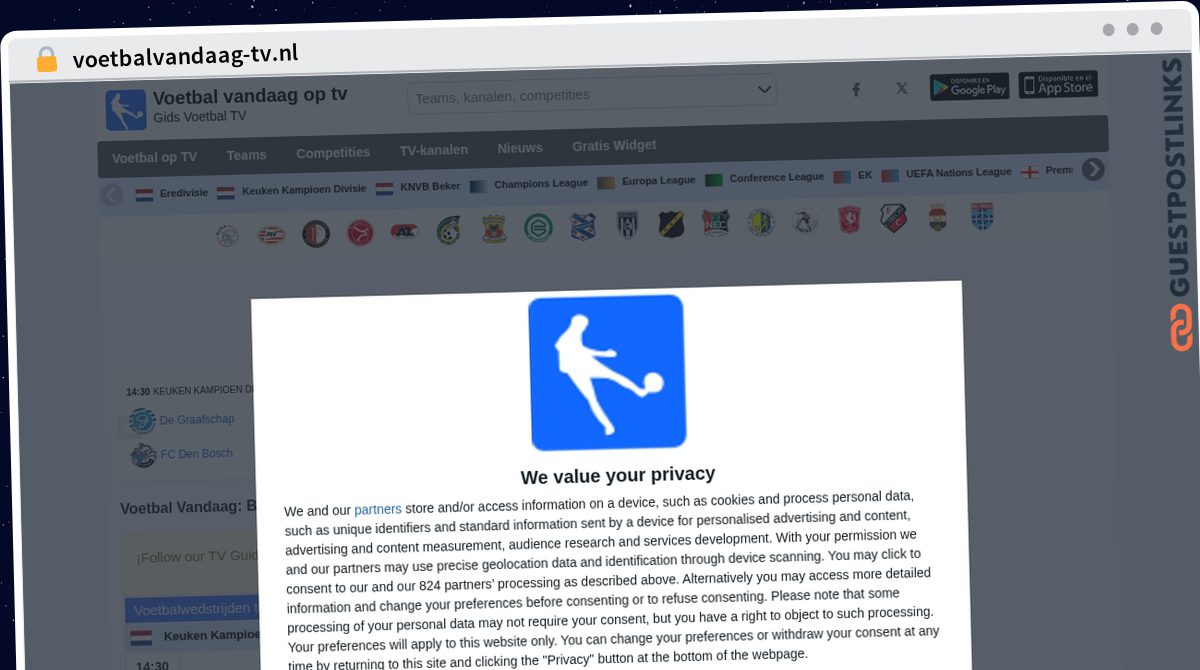 Publish Guest Post on voetbalvandaag-tv.nl