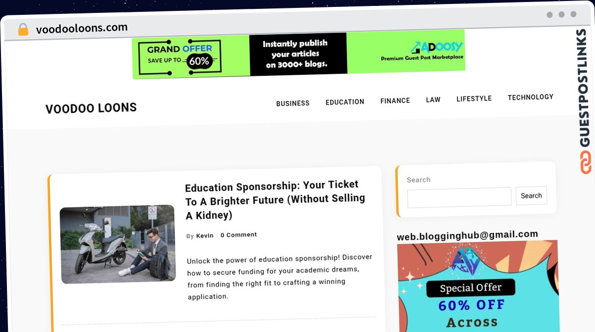 Publish Guest Post on voodooloons.com