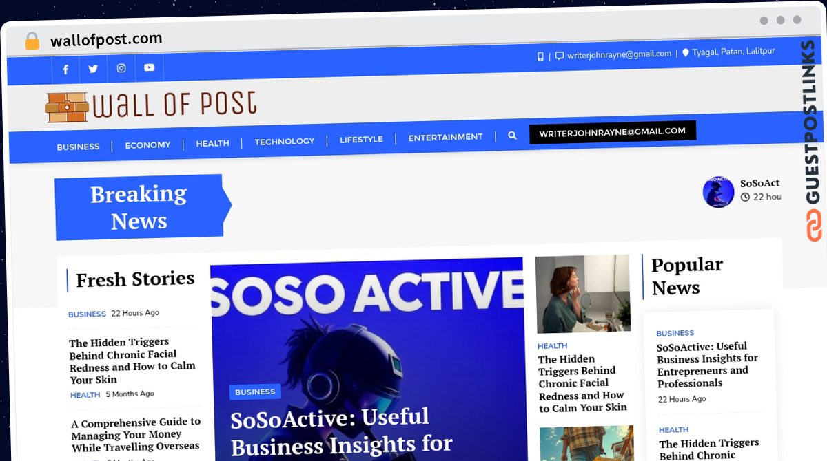 Publish Guest Post on wallofpost.com