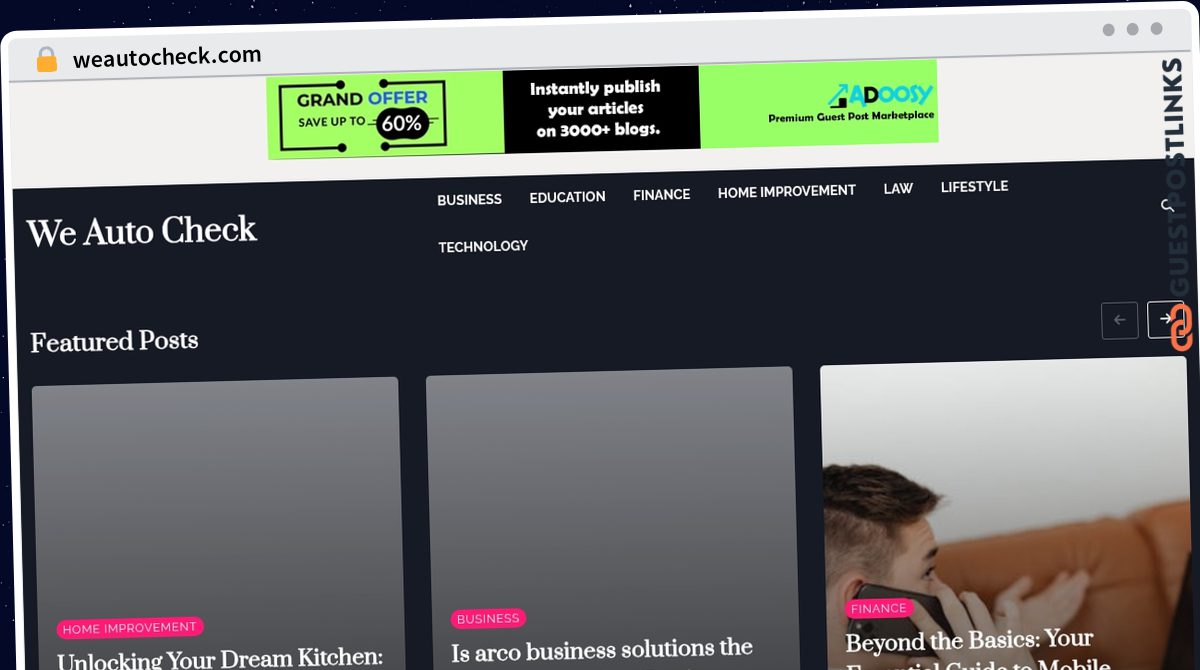 Publish Guest Post on weautocheck.com