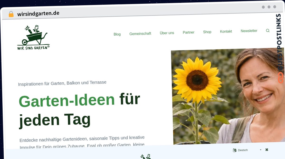 Publish Guest Post on wirsindgarten.de