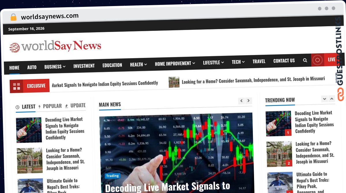 Publish Guest Post on worldsaynews.com