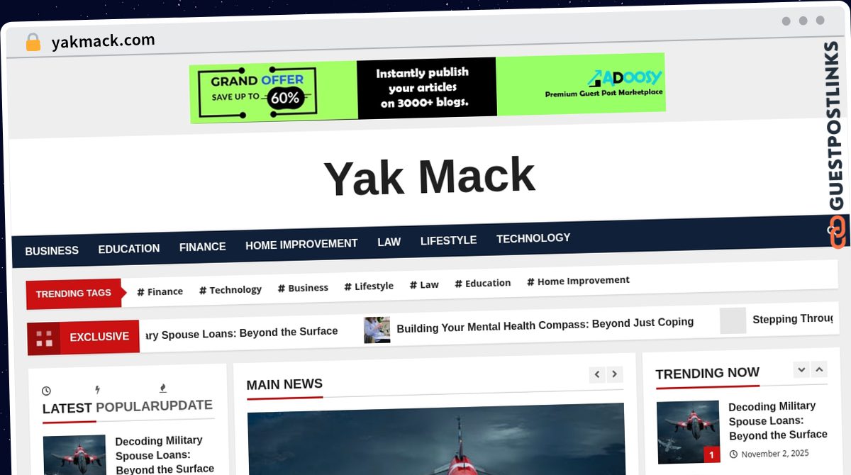 Publish Guest Post on yakmack.com