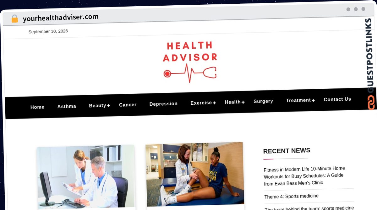 Publish Guest Post on yourhealthadviser.com