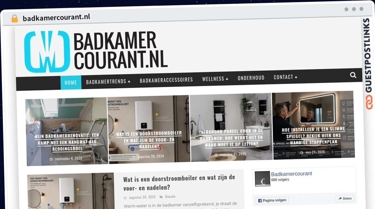Publish Guest Post on badkamercourant.nl