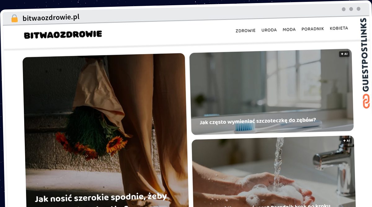 Publish Guest Post on bitwaozdrowie.pl
