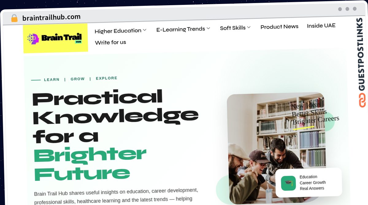 Publish Guest Post on braintrailhub.com