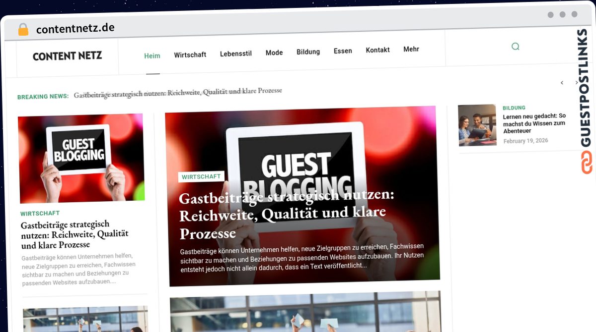 Publish Guest Post on contentnetz.de