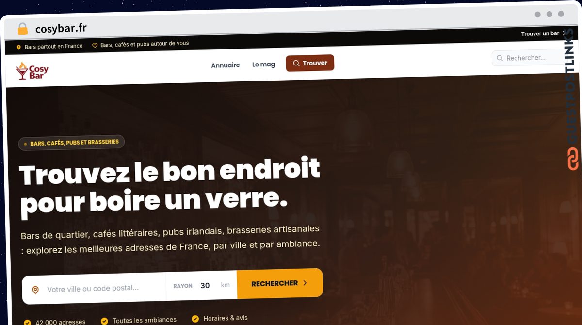 Publish Guest Post on cosybar.fr