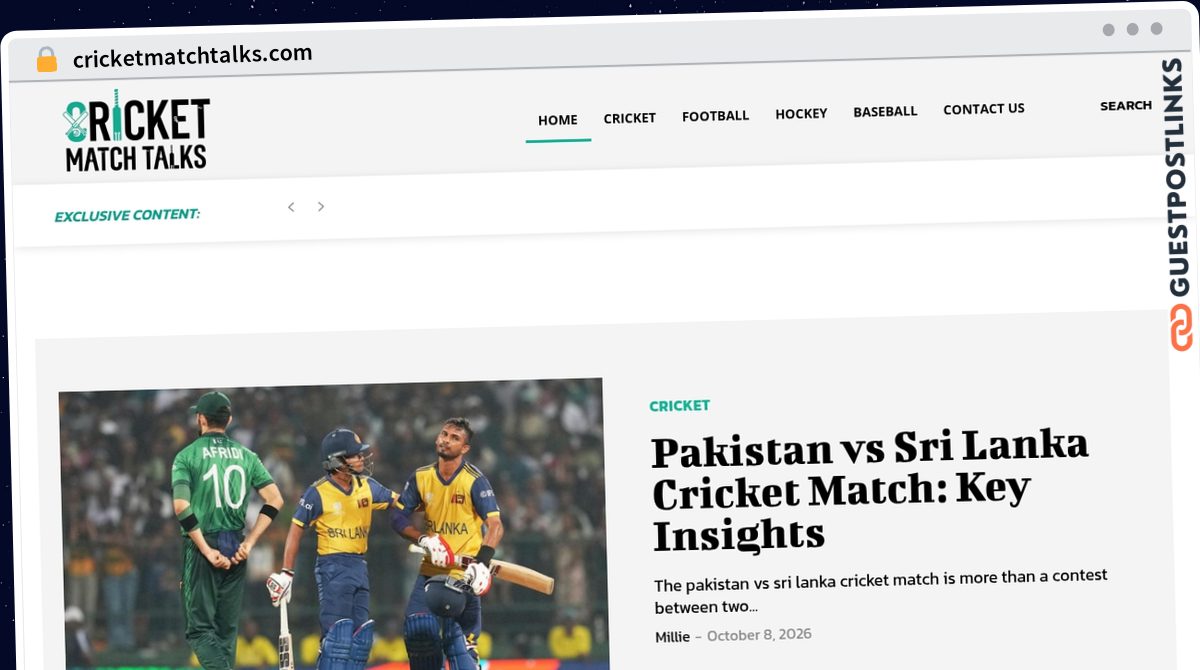 Publish Guest Post on cricketmatchtalks.com