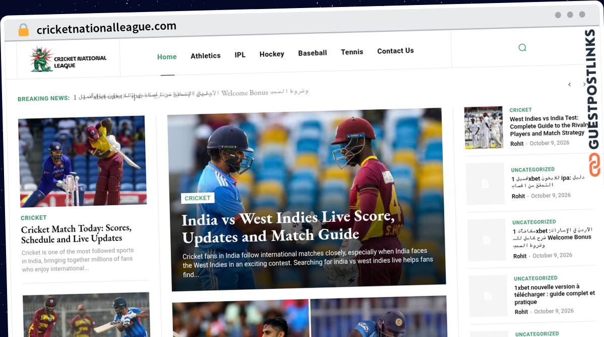 Publish Guest Post on cricketnationalleague.com