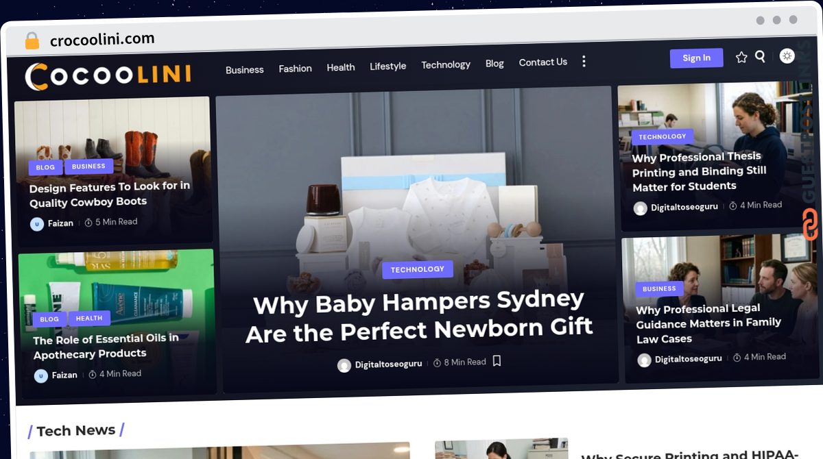 Publish Guest Post on crocoolini.com