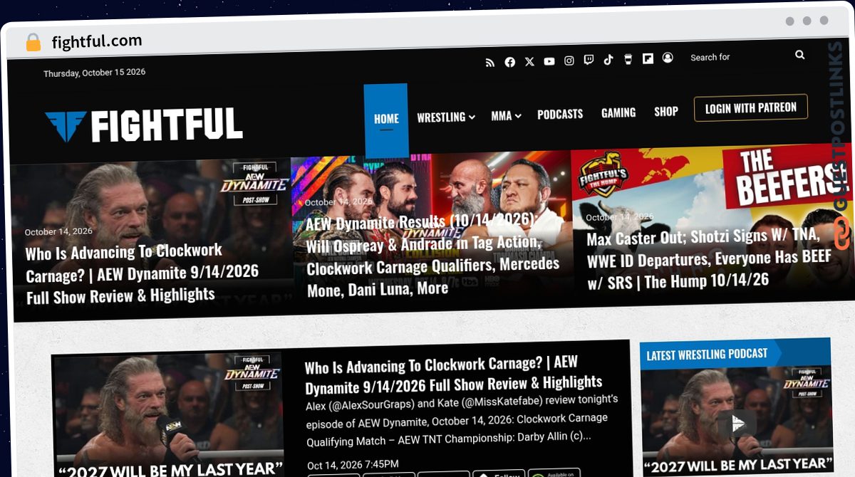 Publish Guest Post on fightful.com