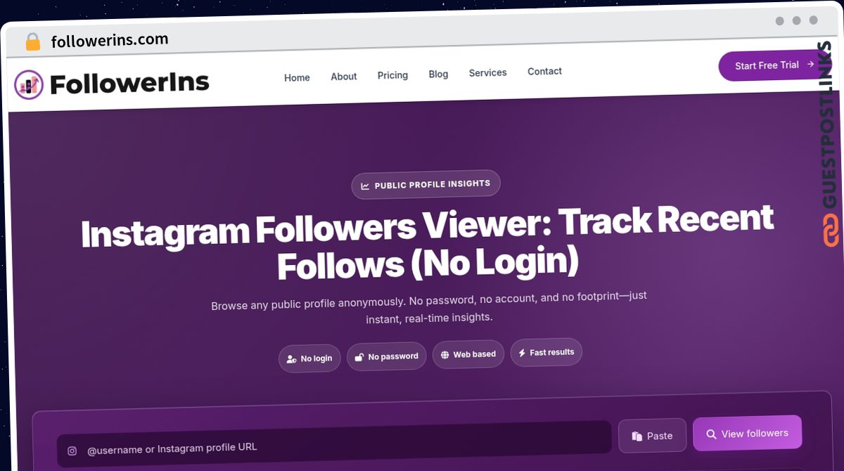 Publish Guest Post on followerins.com