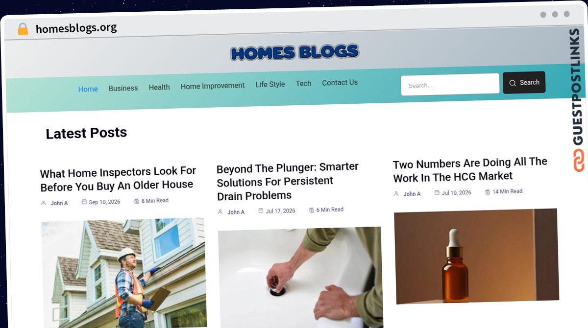 Publish Guest Post on homesblogs.org