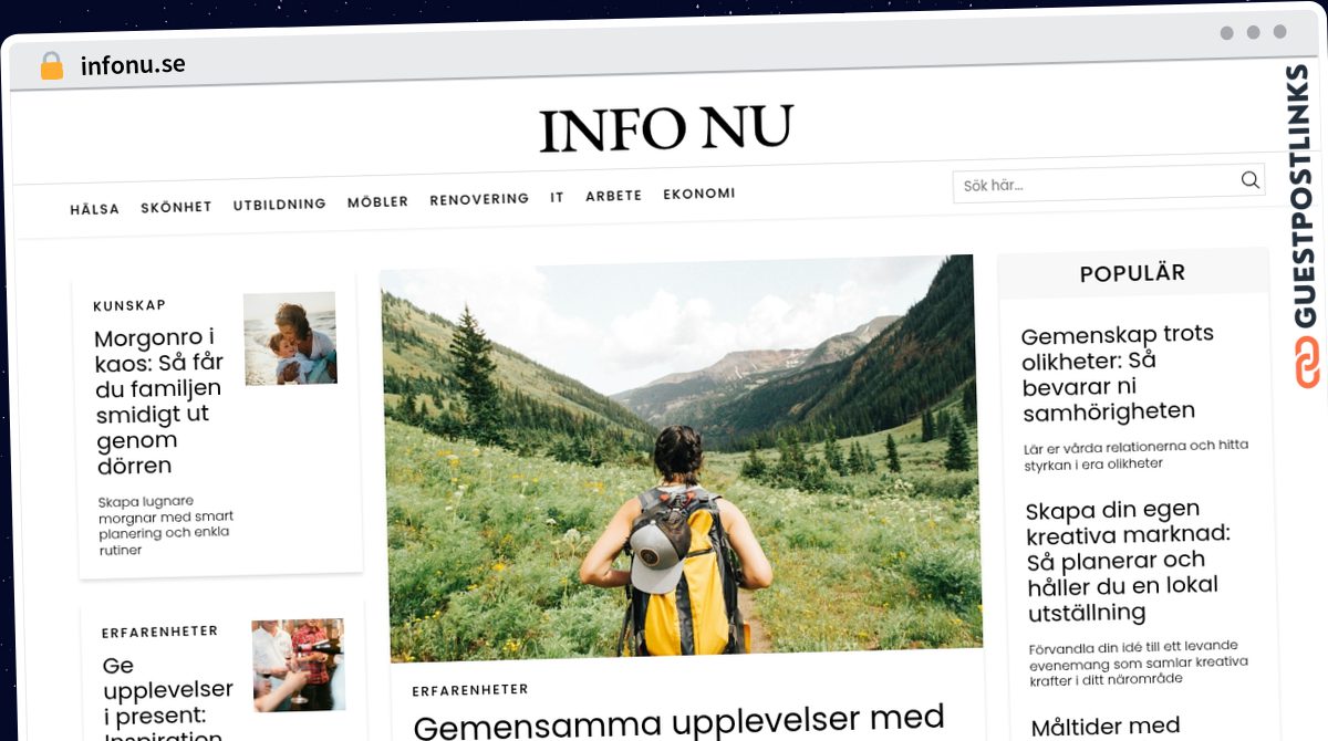 Publish Guest Post on infonu.se
