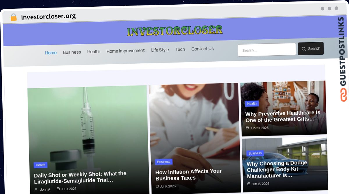 Publish Guest Post on investorcloser.org