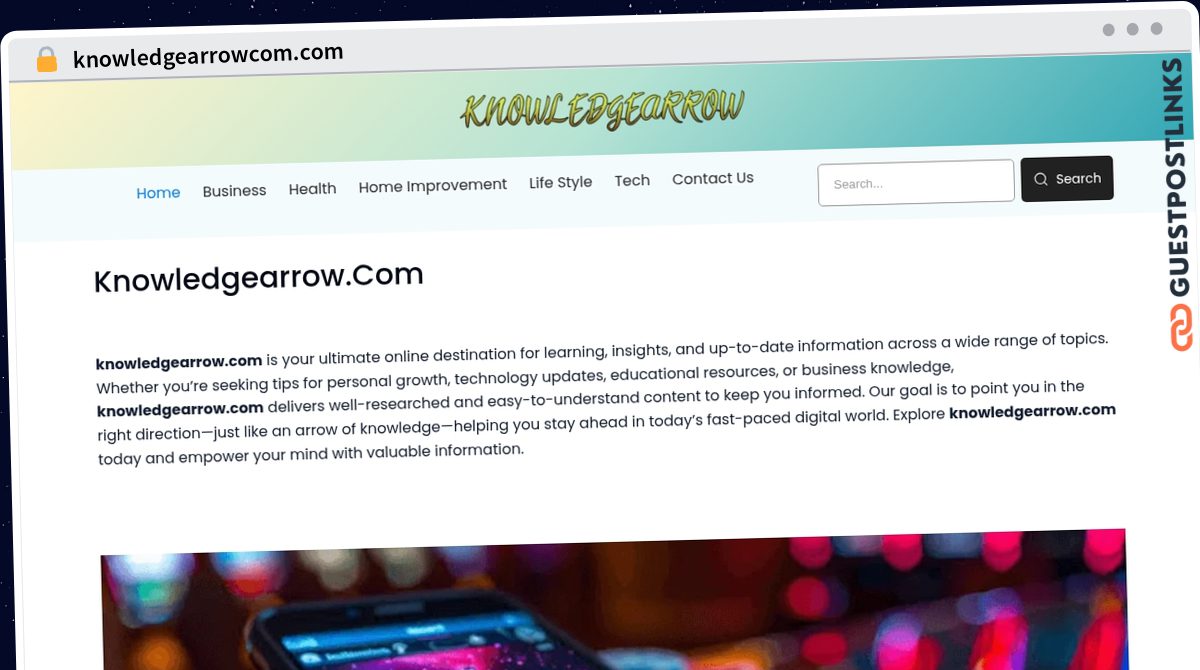 Publish Guest Post on knowledgearrowcom.com
