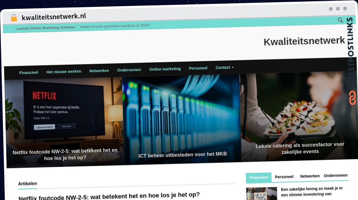 Publish Guest Post on kwaliteitsnetwerk.nl