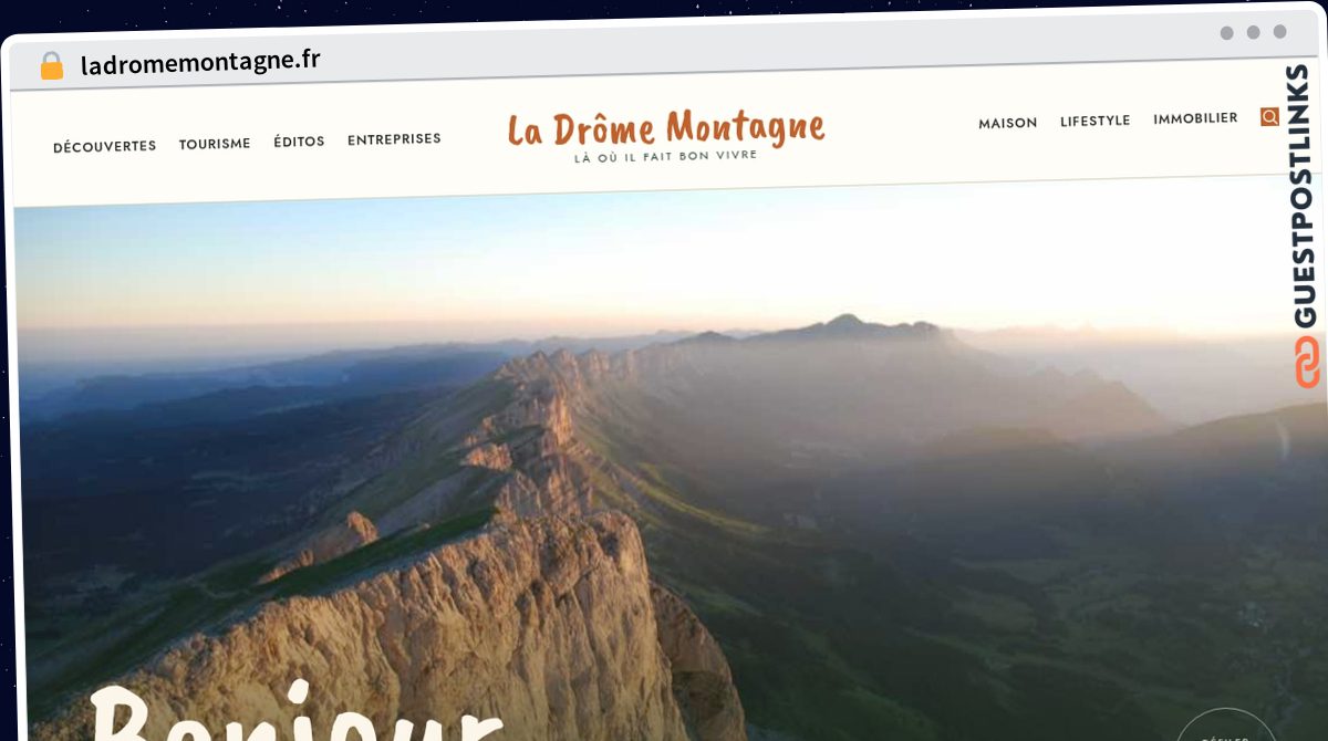 Publish Guest Post on ladromemontagne.fr