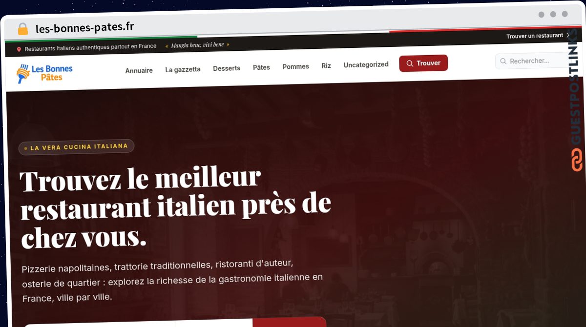 Publish Guest Post on les-bonnes-pates.fr