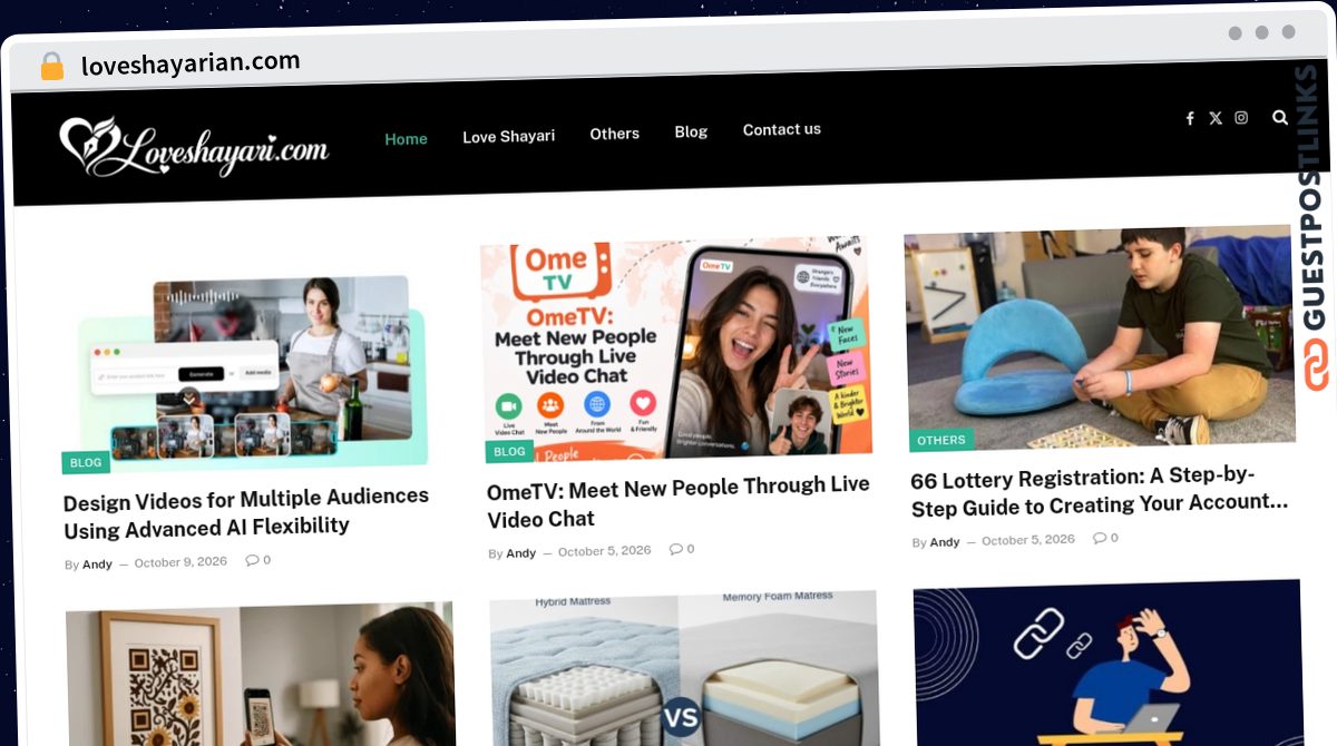 Publish Guest Post on loveshayarian.com