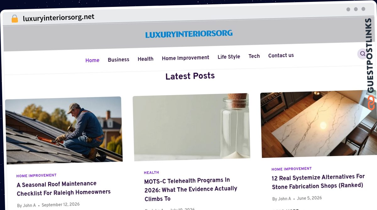 Publish Guest Post on luxuryinteriorsorg.net