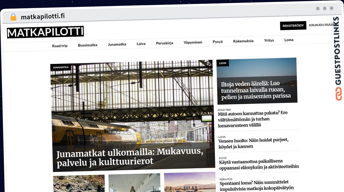 Publish Guest Post on matkapilotti.fi