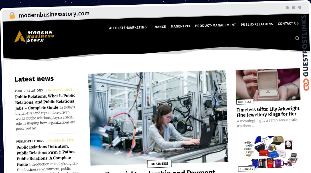 Publish Guest Post on modernbusinessstory.com