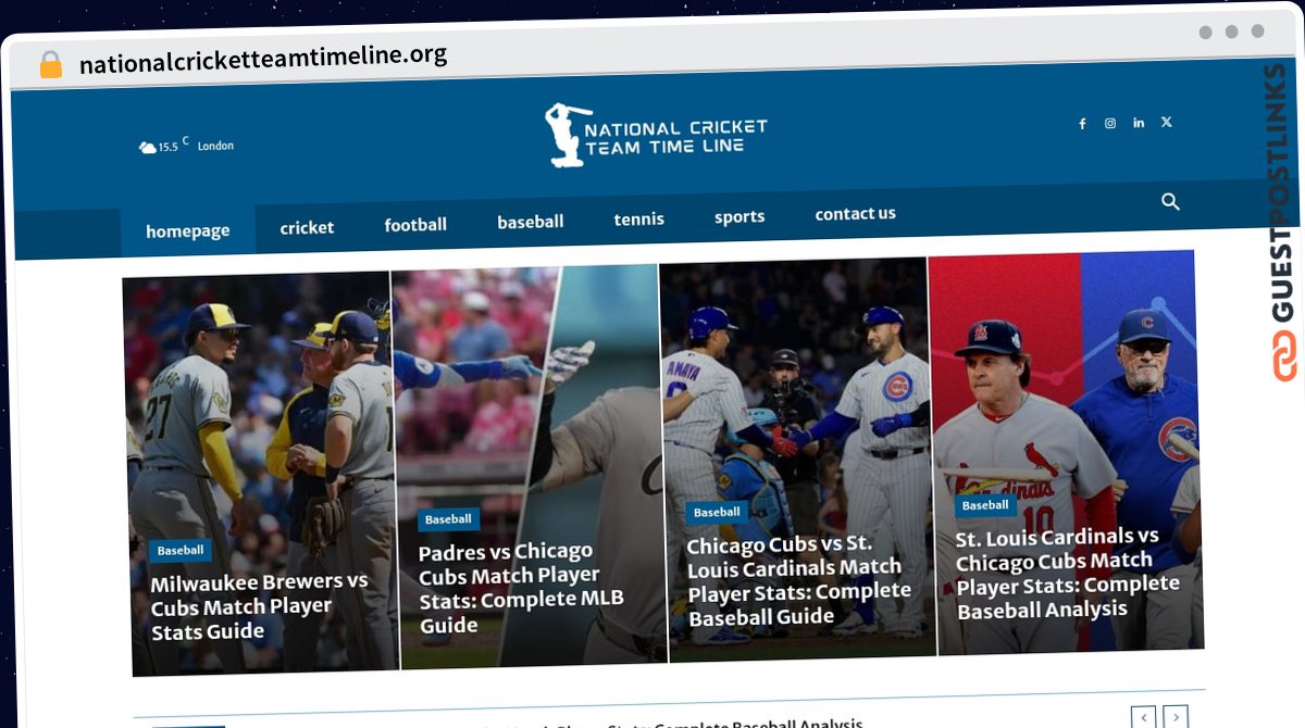 Publish Guest Post on nationalcricketteamtimeline.org