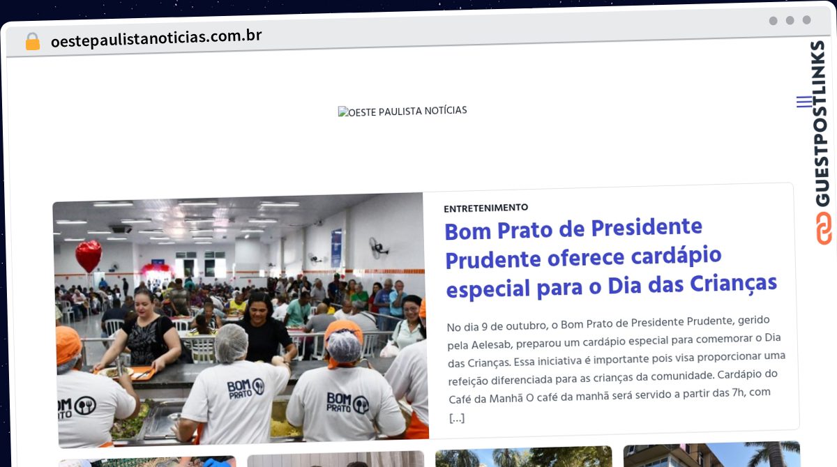 Publish Guest Post on oestepaulistanoticias.com.br