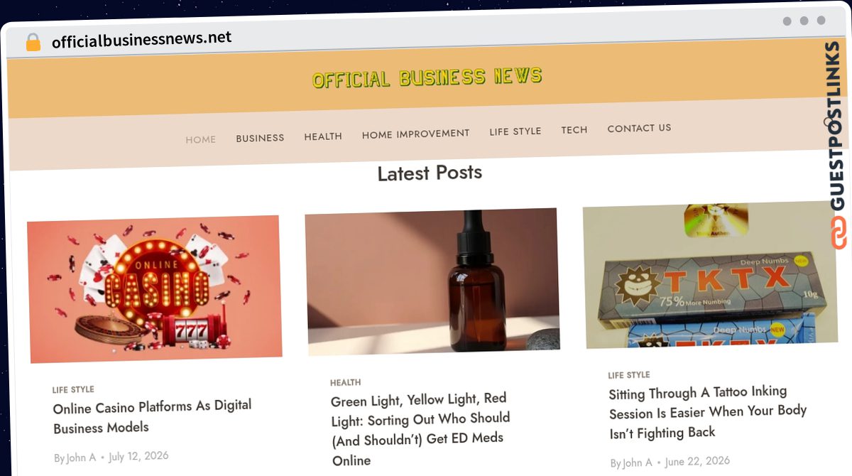 Publish Guest Post on officialbusinessnews.net