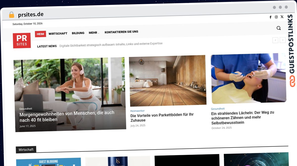 Publish Guest Post on prsites.de