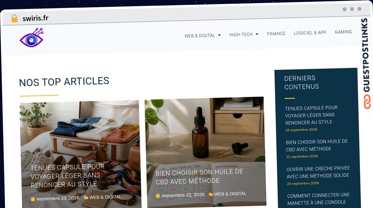 Publish Guest Post on swiris.fr