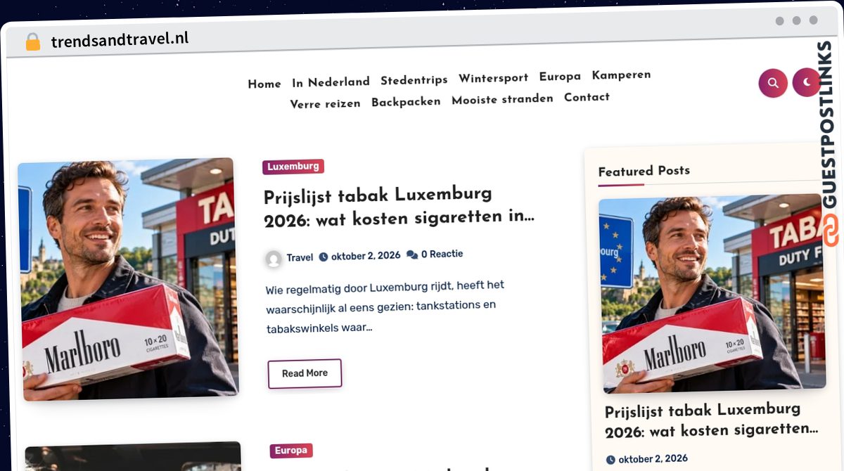 Publish Guest Post on trendsandtravel.nl