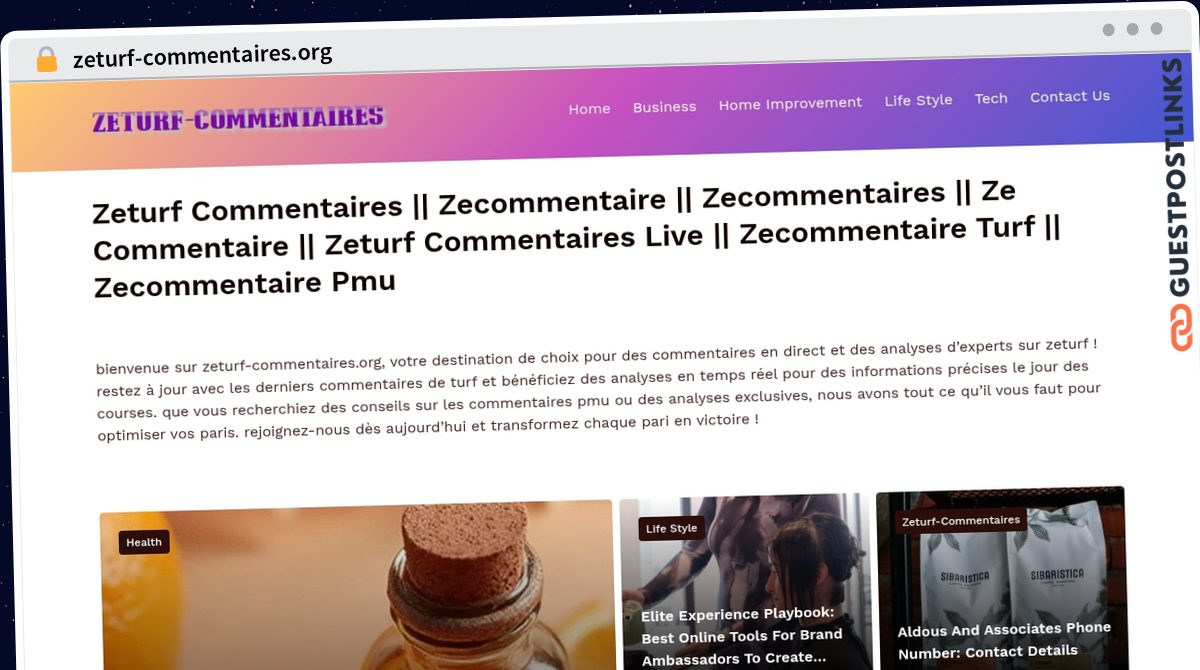 Publish Guest Post on zeturf-commentaires.org